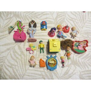 Lot of 16 Miniature Dollhouse & Figures Assorted Lot Vintage 90s Kids Play Toys